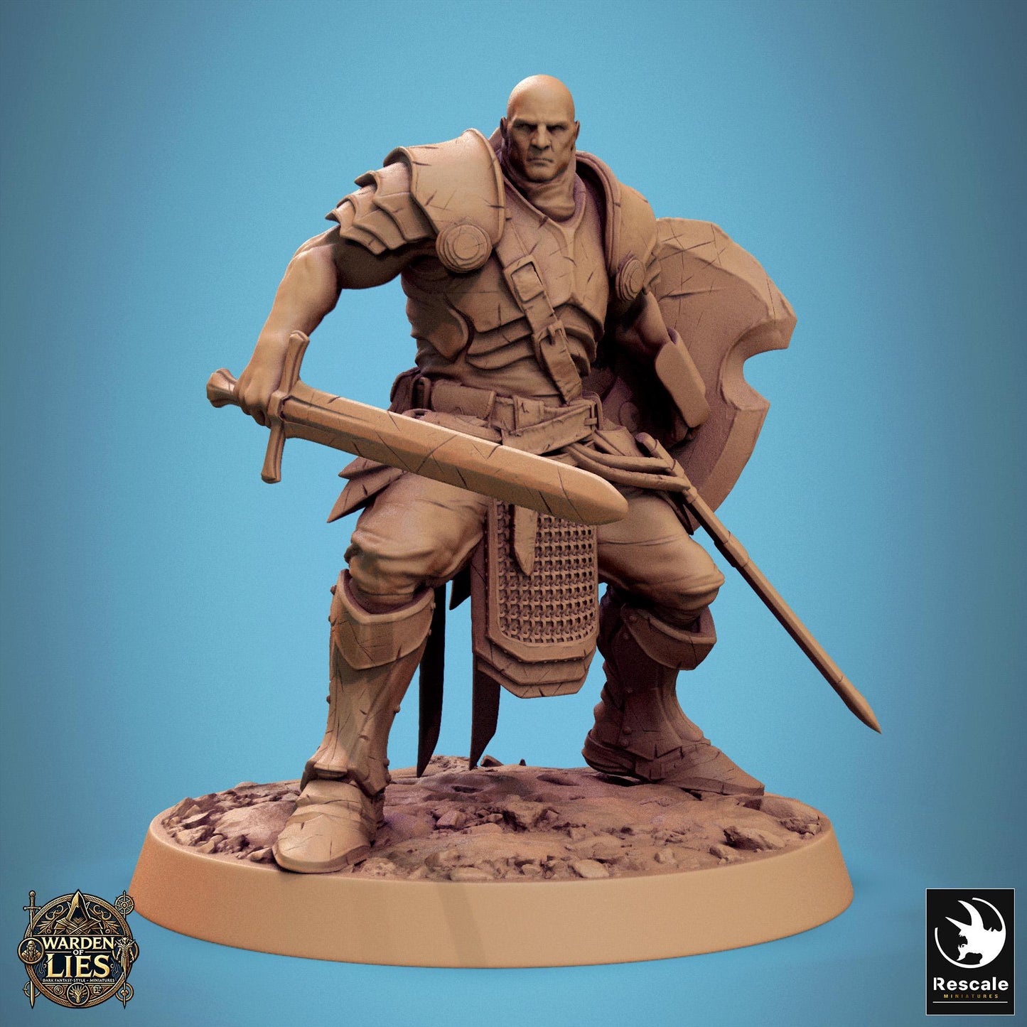 Knights of Valour 2  - Hollowed -  Resin Miniature - Tabletop  miniature - Fantasy Miniature - 32mm - D&D -  Sci-fi Miniature - Rescale DnD