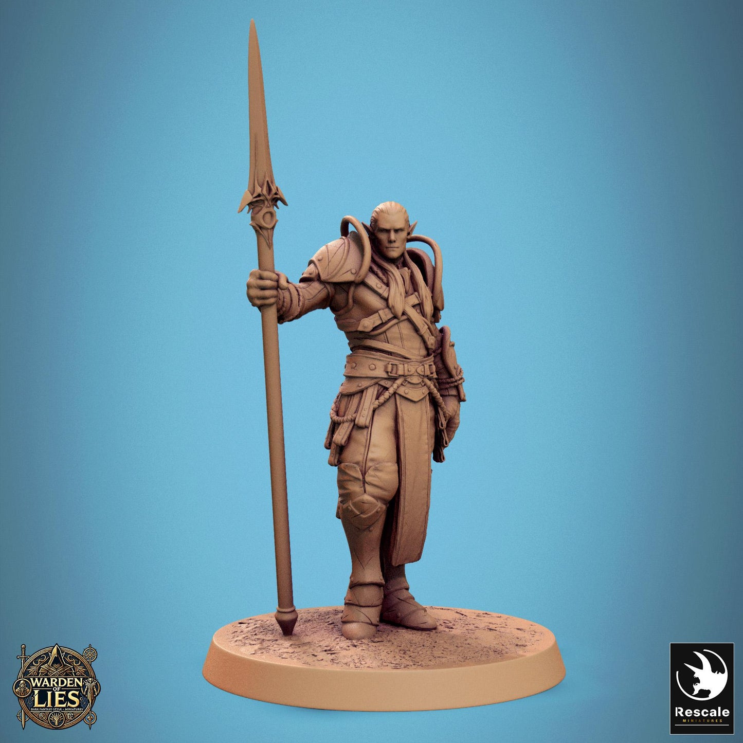 Moon Elf Sentinels 2 - Hollowed - Resin Miniature - Tabletop miniature - Fantasy Miniature - 32mm - D&D - Sci-fi Miniature - Rescale DnD