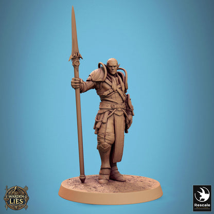 Moon Elf Sentinels 2 - Hollowed - Resin Miniature - Tabletop miniature - Fantasy Miniature - 32mm - D&D - Sci-fi Miniature - Rescale DnD