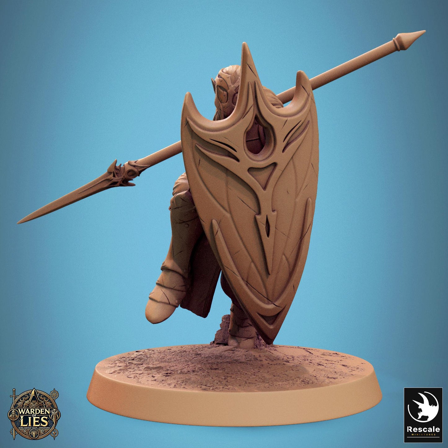 Moon Elf Sentinels 3 - Hollowed - Resin Miniature - Tabletop miniature - Fantasy Miniature - 32mm - D&D - Sci-fi Miniature - Rescale DnD
