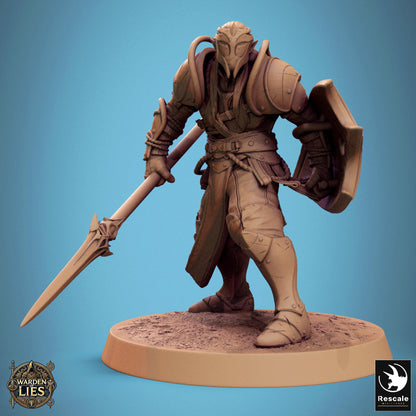 Moon Elf Sentinels 2 - Hollowed - Resin Miniature - Tabletop miniature - Fantasy Miniature - 32mm - D&D - Sci-fi Miniature - Rescale DnD