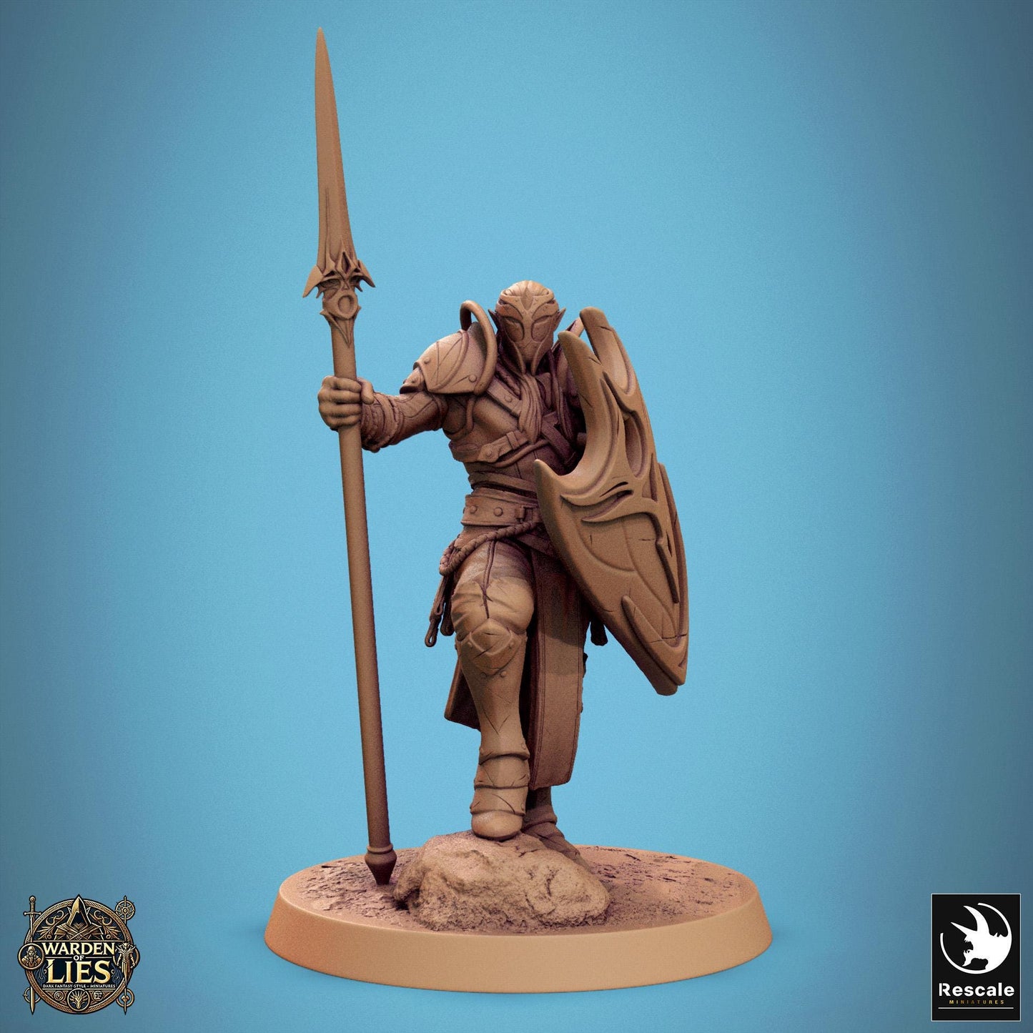 Moon Elf Sentinels 2 - Hollowed - Resin Miniature - Tabletop miniature - Fantasy Miniature - 32mm - D&D - Sci-fi Miniature - Rescale DnD