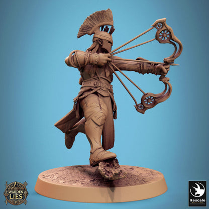 Moon Elf Sentinels 3 - Hollowed - Resin Miniature - Tabletop miniature - Fantasy Miniature - 32mm - D&D - Sci-fi Miniature - Rescale DnD