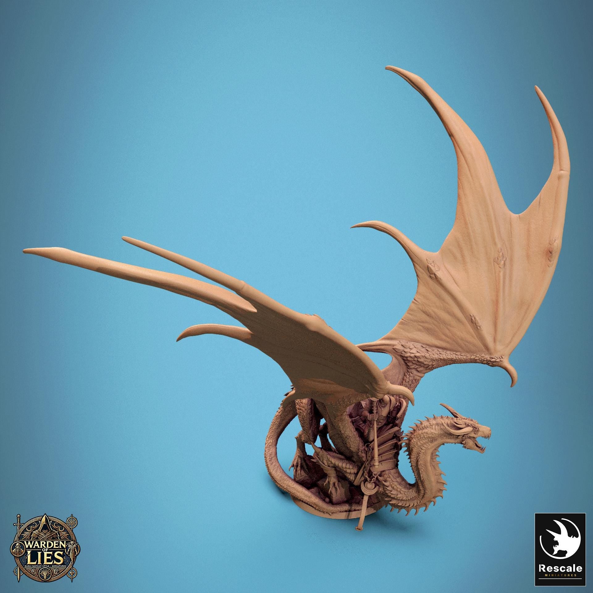 Thorn Dragon - Hollowed - Resin Miniature - Tabletop miniature - Fantasy Miniature - 32mm - D&D - Sci-fi Miniature - DnD