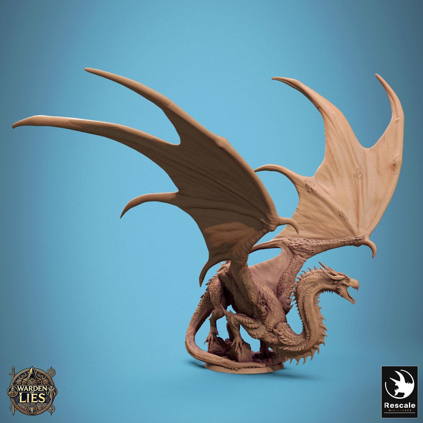 Thorn Dragon - Hollowed - Resin Miniature - Tabletop miniature - Fantasy Miniature - 32mm - D&D - Sci-fi Miniature - DnD