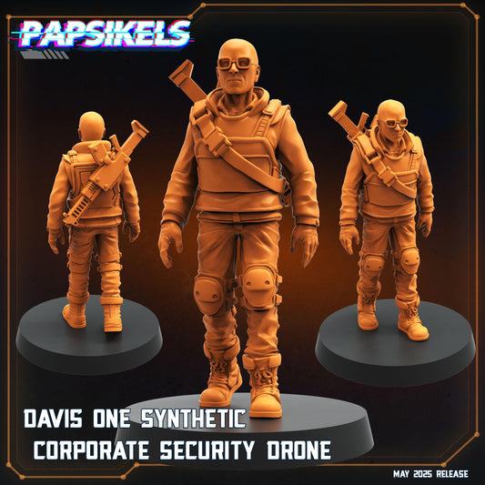 Davis one Security Drones - Resin Miniature - Tabletop miniature - Fantasy Miniature - 32mm - D&D - Sci-fi Miniature- Papsikel