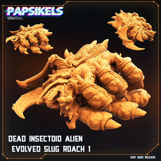 Dead Insectoids slug - Resin Miniature - Tabletop miniature - Fantasy Miniature - 32mm - D&D - Sci-fi Miniature- Papsikel