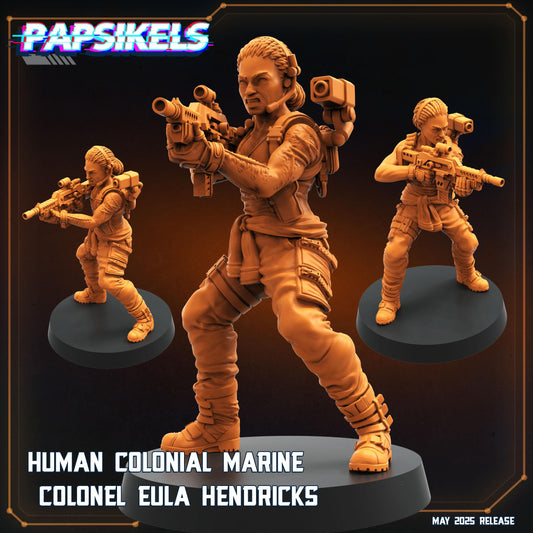 Colonel Ella - Resin Miniature - Tabletop miniature - Fantasy Miniature - 32mm - D&D - Sci-fi Miniature- Papsikel
