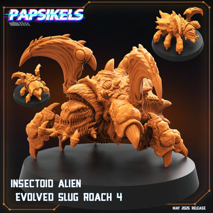 Insectoid alien evolved slug -  Resin Miniature - Tabletop  miniature - Fantasy Miniature - 32mm - D&D -  Sci-fi Miniature- Papsikel
