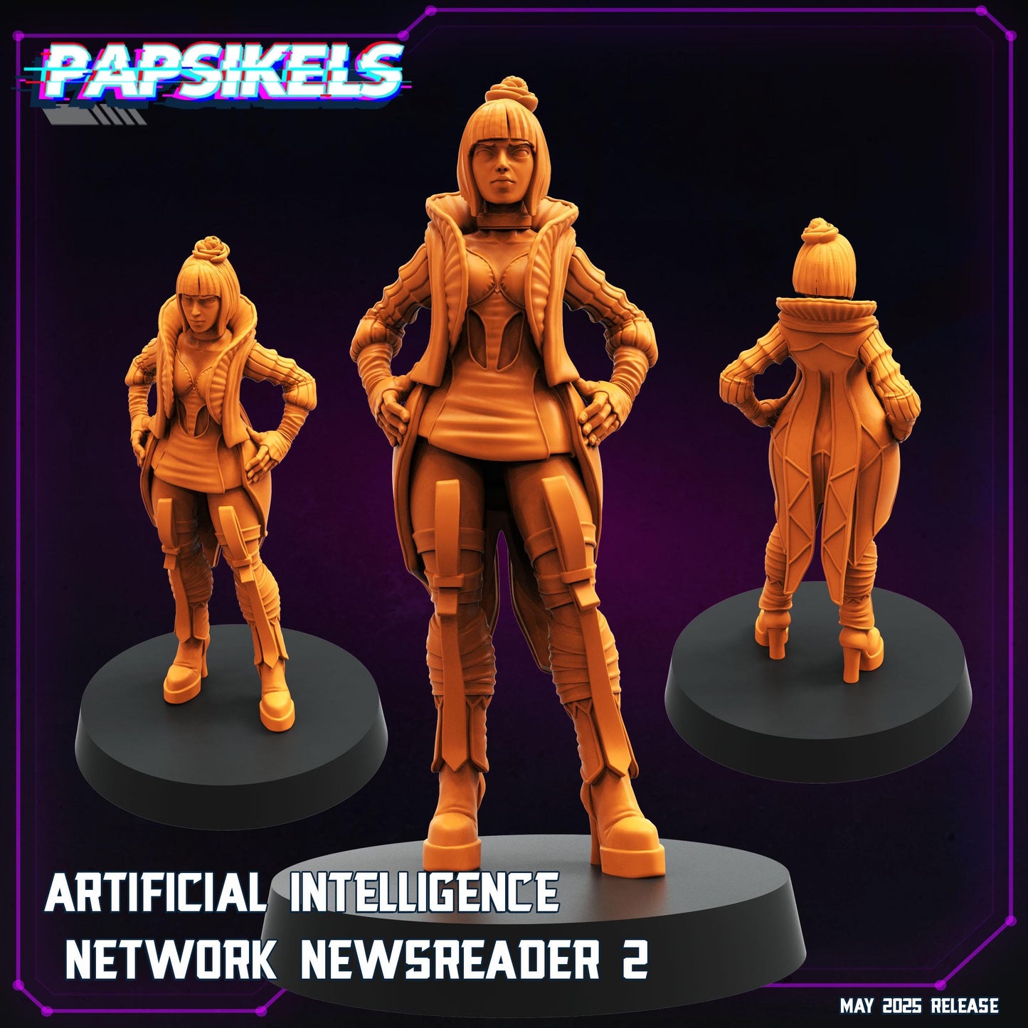 Network Newsreader - Resin Miniature - Tabletop miniature - Fantasy Miniature - 32mm - D&D - Sci-fi Miniature- Papsikel