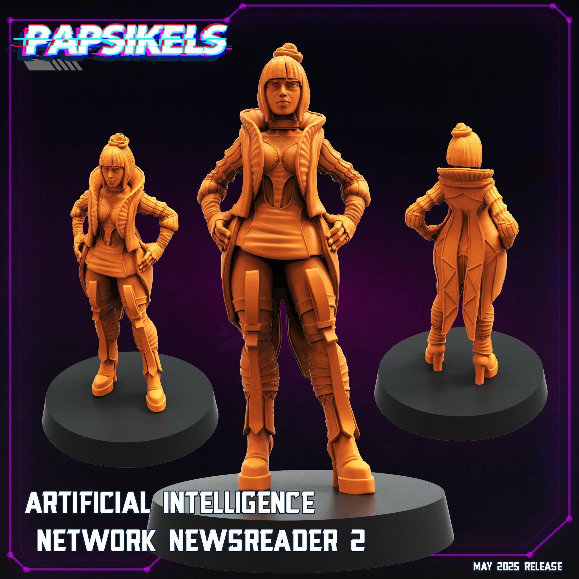 Network Newsreader - Resin Miniature - Tabletop miniature - Fantasy Miniature - 32mm - D&D - Sci-fi Miniature- Papsikel