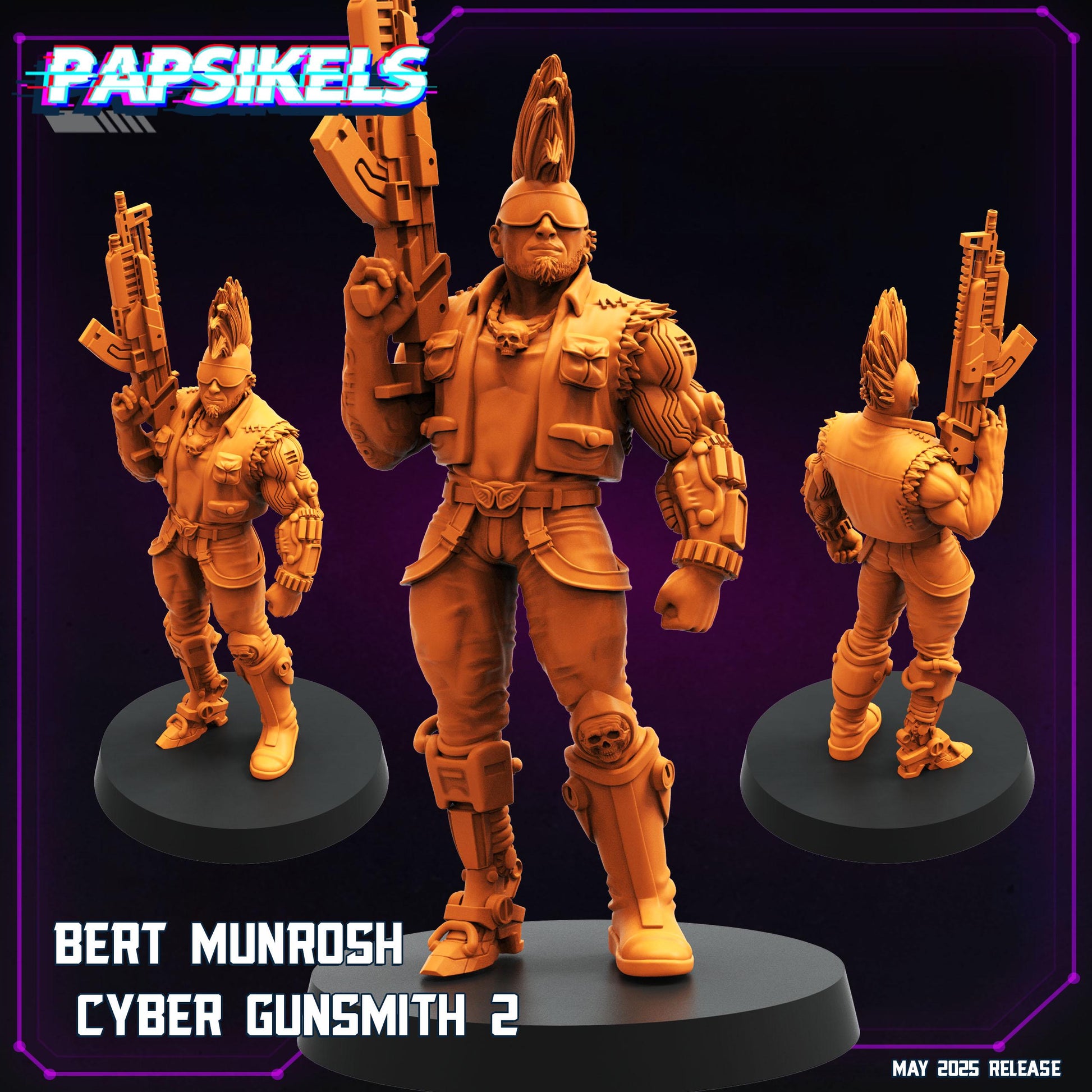 Bert Munrosh - Resin Miniature - Tabletop miniature - Fantasy Miniature - 32mm - D&D - Sci-fi Miniature- Papsikel