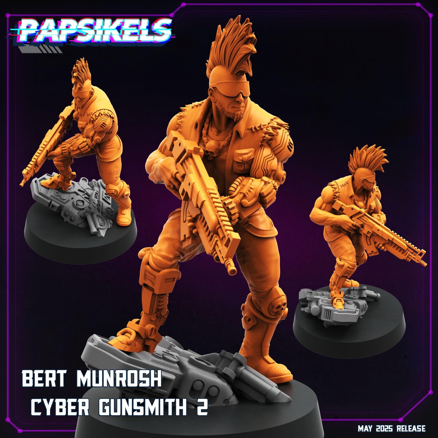 Bert Munrosh -  Resin Miniature - Tabletop  miniature - Fantasy Miniature - 32mm - D&D -  Sci-fi Miniature- Papsikel