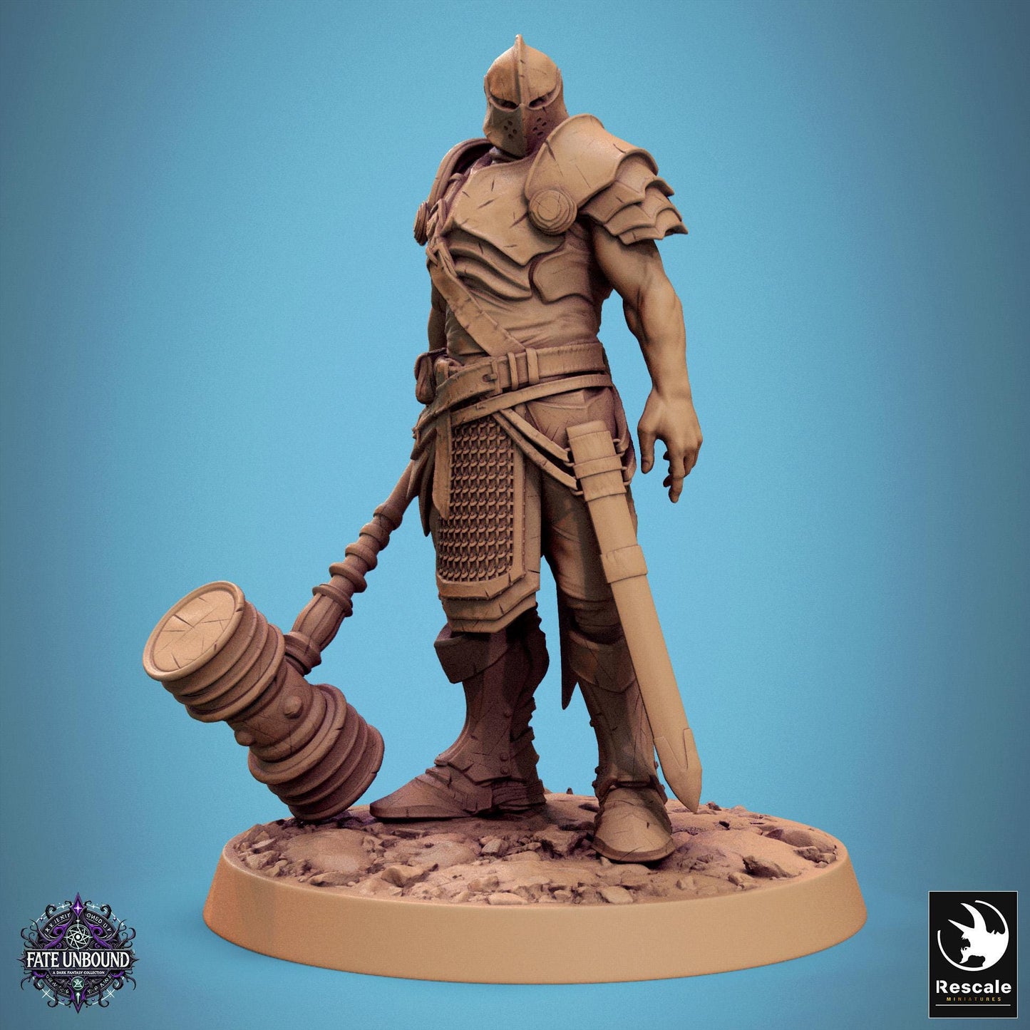 Knights of Valour - Hollowed - Resin Miniature - Tabletop miniature - Fantasy Miniature - 32mm - D&D - Sci-fi Miniature - Rescale DnD
