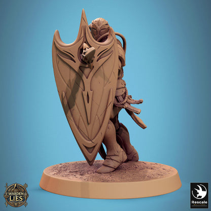 Moon Elf Sentinels 3 - Hollowed - Resin Miniature - Tabletop miniature - Fantasy Miniature - 32mm - D&D - Sci-fi Miniature - Rescale DnD
