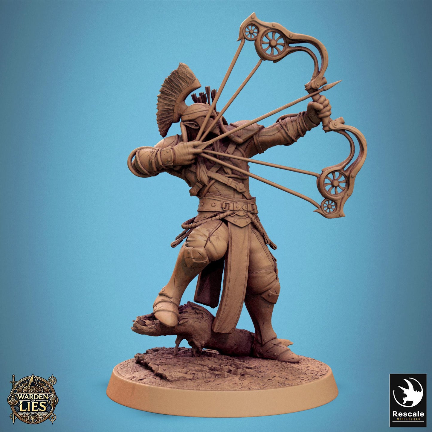 Moon Elf Sentinels 3  - Hollowed -  Resin Miniature - Tabletop  miniature - Fantasy Miniature - 32mm - D&D -  Sci-fi Miniature - Rescale DnD