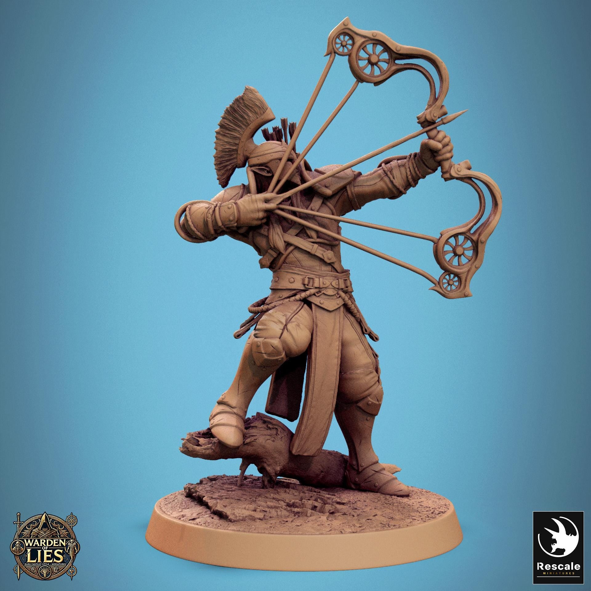 Moon Elf Sentinels 3 - Hollowed - Resin Miniature - Tabletop miniature - Fantasy Miniature - 32mm - D&D - Sci-fi Miniature - Rescale DnD