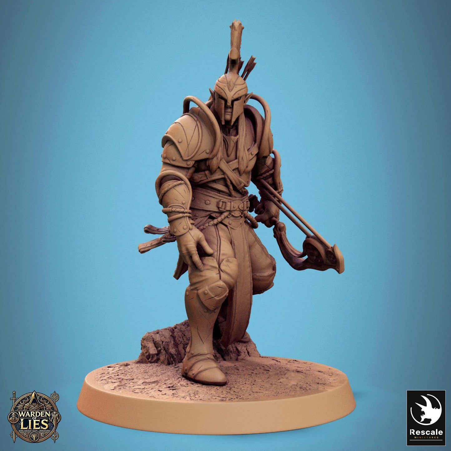 Moon Elf Sentinels 3 - Hollowed - Resin Miniature - Tabletop miniature - Fantasy Miniature - 32mm - D&D - Sci-fi Miniature - Rescale DnD