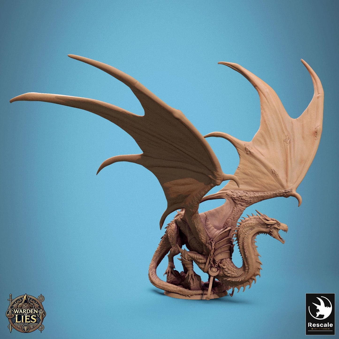 Thorn Dragon - Hollowed - Resin Miniature - Tabletop miniature - Fantasy Miniature - 32mm - D&D - Sci-fi Miniature - DnD