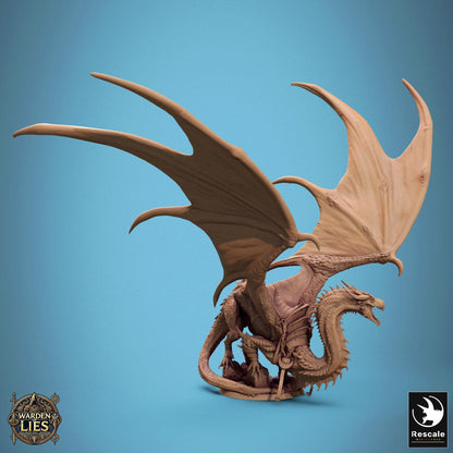 Thorn Dragon - Hollowed - Resin Miniature - Tabletop miniature - Fantasy Miniature - 32mm - D&D - Sci-fi Miniature - DnD