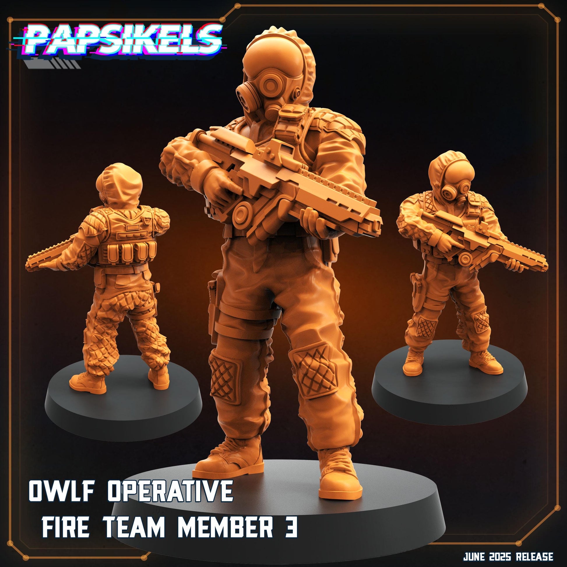 Owlf Operatives - Resin Miniature - Tabletop miniature - Fantasy Miniature - 32mm - D&D - Sci-fi Miniature- Papsikel