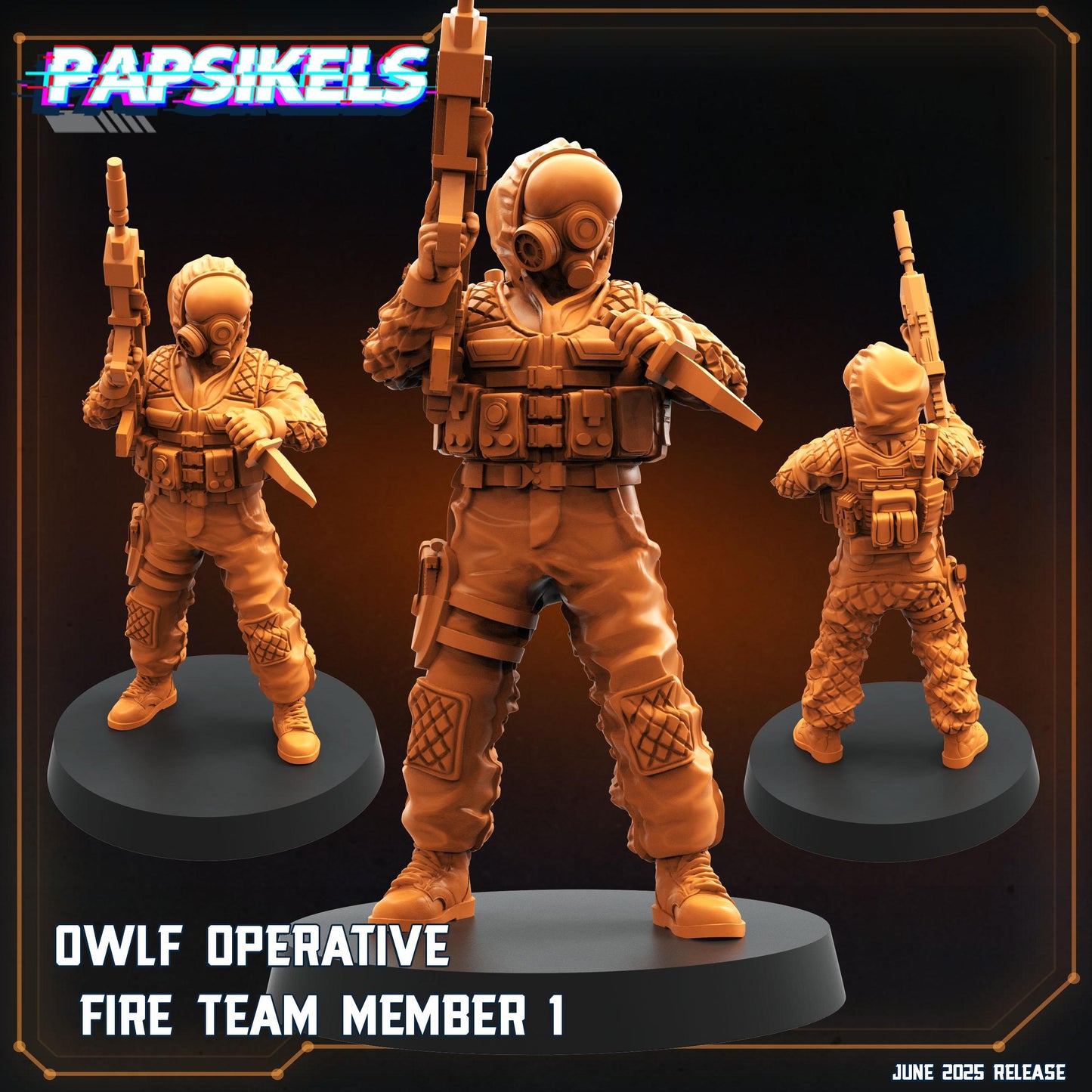Owlf Operatives - Resin Miniature - Tabletop miniature - Fantasy Miniature - 32mm - D&D - Sci-fi Miniature- Papsikel