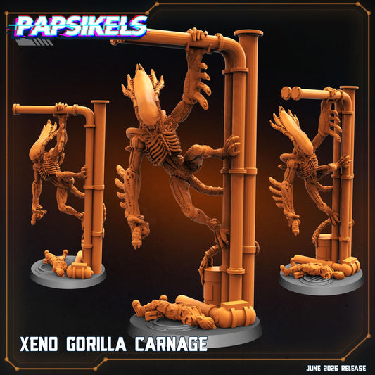 Xeno Gorilla Carnage - Resin Miniature - Tabletop miniature - Fantasy Miniature - 32mm - D&D - Sci-fi Miniature- Papsikel