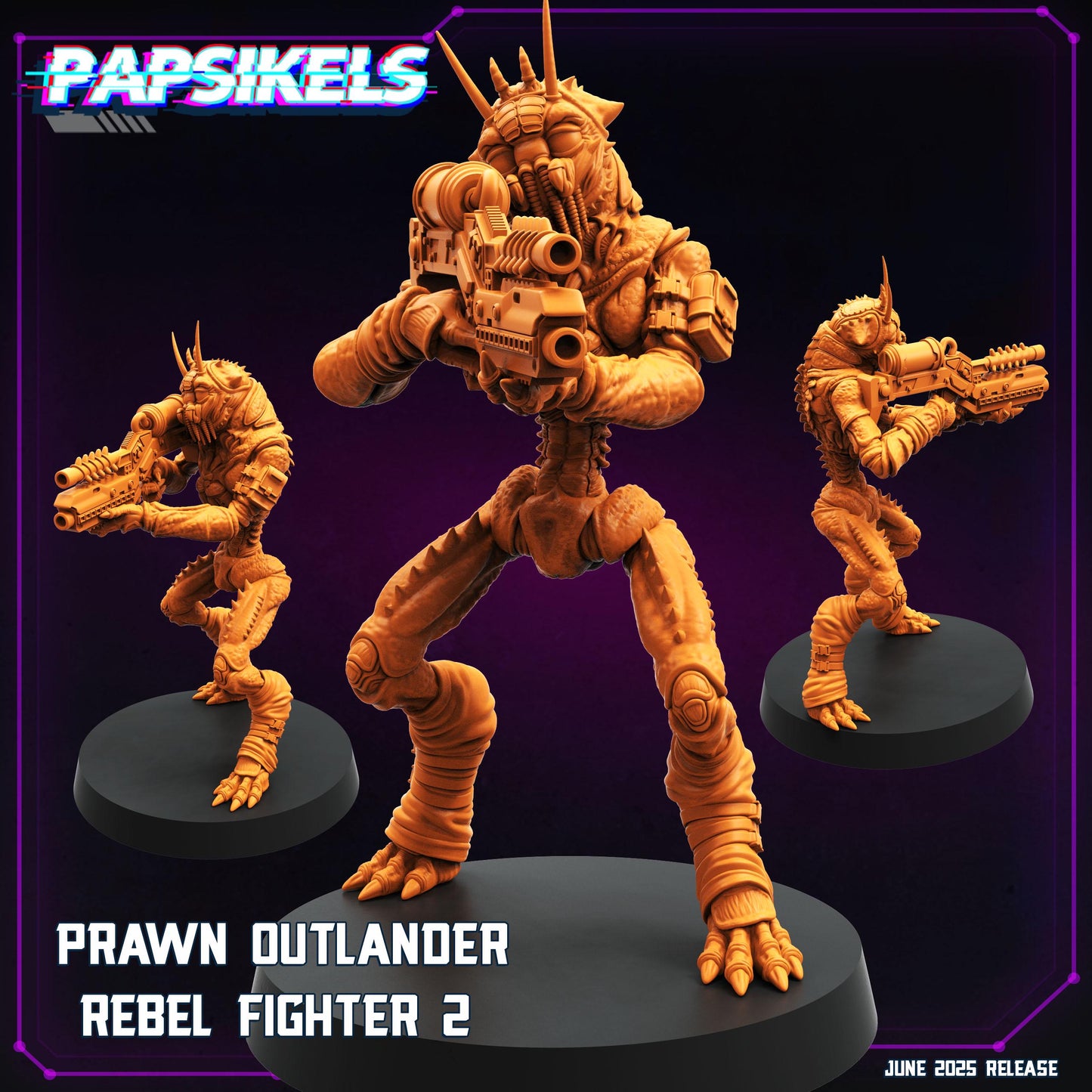 Prawn Outlander - Resin Miniature - Tabletop miniature - Fantasy Miniature - 32mm - D&D - Sci-fi Miniature- Papsikel