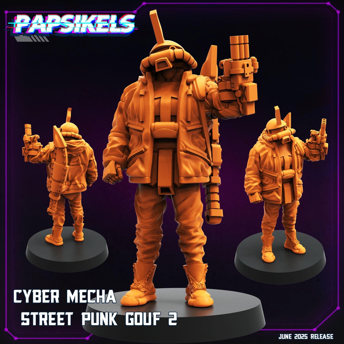 Mecha street punk - Resin Miniature - Tabletop miniature - Fantasy Miniature - 32mm - D&D - Sci-fi Miniature- Papsikel
