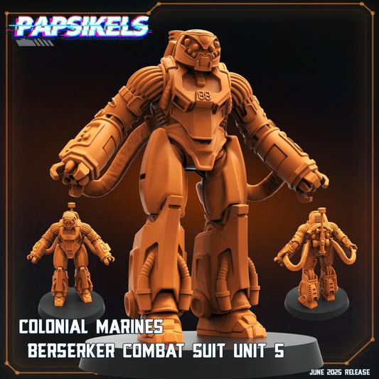 Colonial Marines Berserker - Resin Miniature - Tabletop miniature - Fantasy Miniature - 32mm - D&D - Sci-fi Miniature- Papsikel