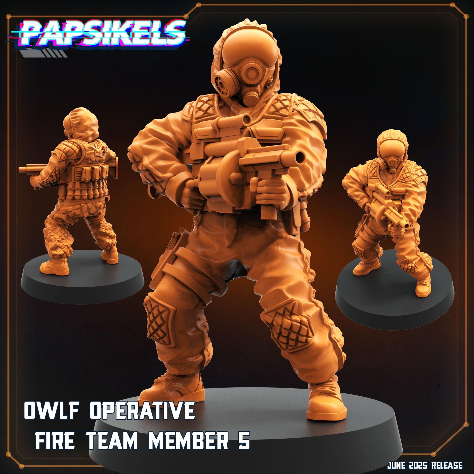 Owlf Operatives - Resin Miniature - Tabletop miniature - Fantasy Miniature - 32mm - D&D - Sci-fi Miniature- Papsikel