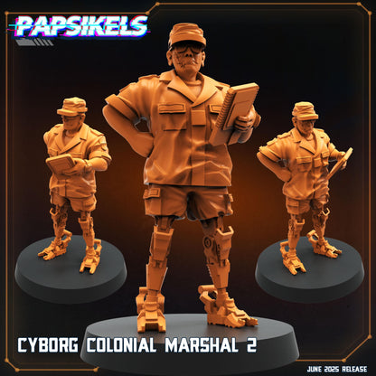 Cyborgs colonial marshals - Resin Miniature - Tabletop miniature - Fantasy Miniature - 32mm - D&D - Sci-fi Miniature- Papsikel
