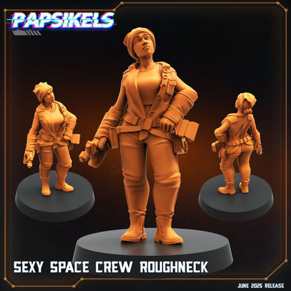 Sexy space crew - Resin Miniature - Tabletop miniature - Fantasy Miniature - 32mm - D&D - Sci-fi Miniature- Papsikel