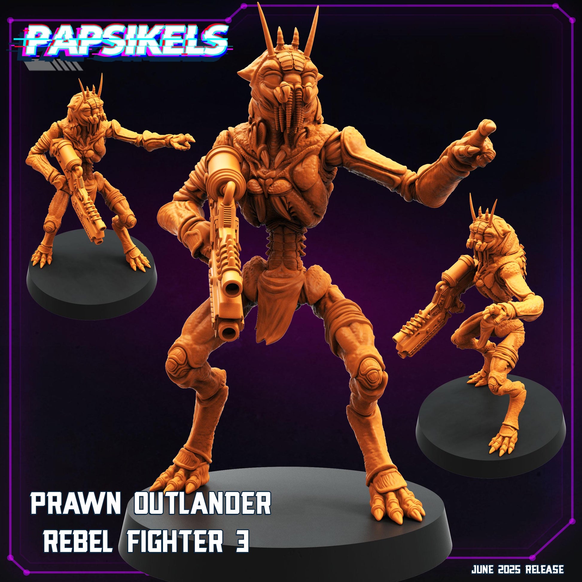 Prawn Outlander - Resin Miniature - Tabletop miniature - Fantasy Miniature - 32mm - D&D - Sci-fi Miniature- Papsikel