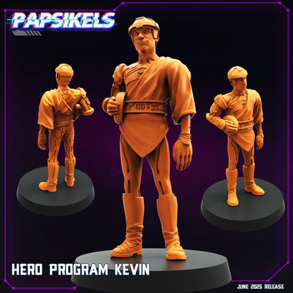 Hero Program Kevin - Resin Miniature - Tabletop miniature - Fantasy Miniature - 32mm - D&D - Sci-fi Miniature- Papsikel