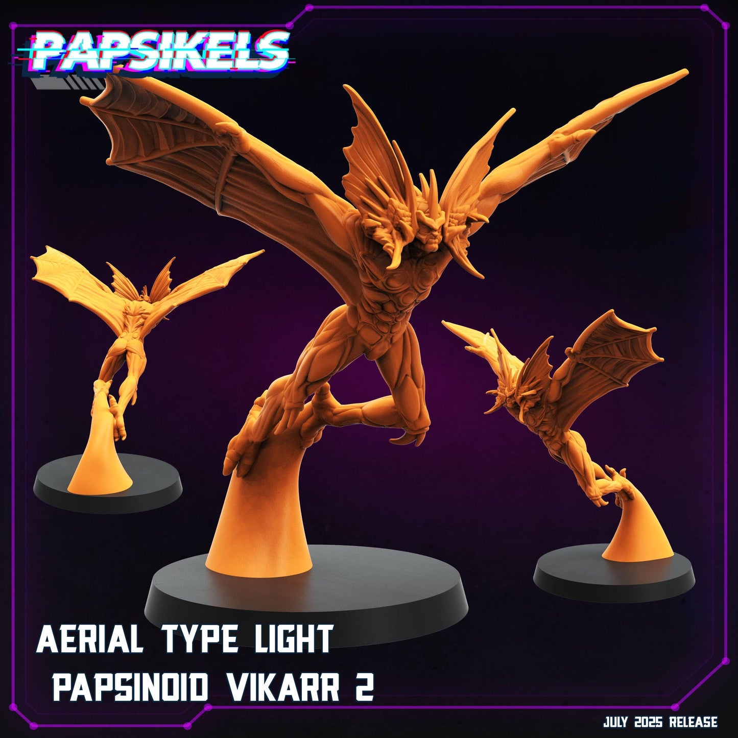 Papsinoid Vikkar - Resin Miniature - Tabletop miniature - Fantasy Miniature - 32mm - D&D - Sci-fi Miniature - Papsikel
