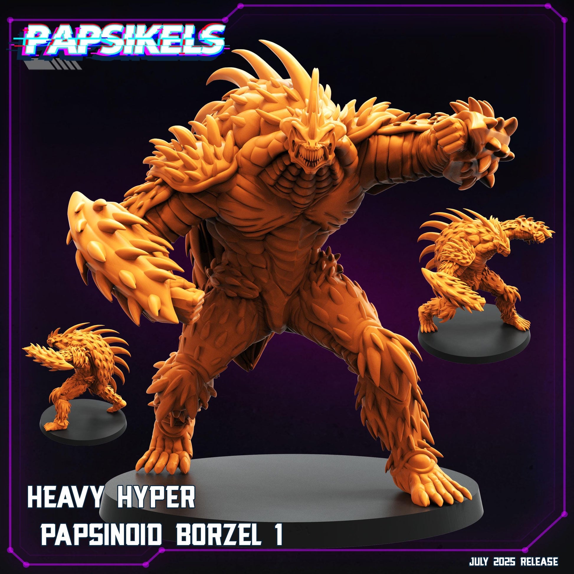 Heavy Hyper Papsinoid - Resin Miniature - Tabletop miniature - Fantasy Miniature - 32mm - D&D - Sci-fi Miniature - Papsikel