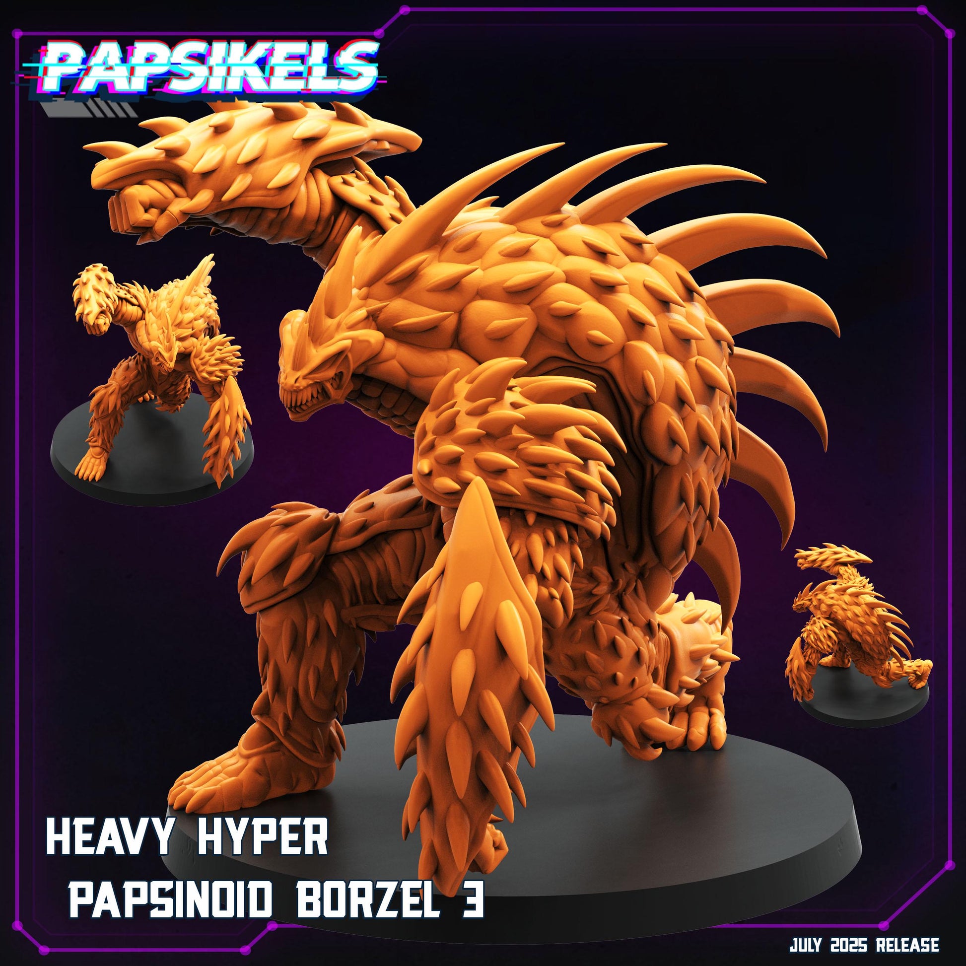 Heavy Hyper Papsinoid - Resin Miniature - Tabletop miniature - Fantasy Miniature - 32mm - D&D - Sci-fi Miniature - Papsikel