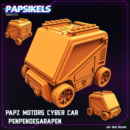 Papz Motors cyber car - Resin Miniature - Tabletop miniature - Fantasy Miniature - 32mm - D&D - Sci-fi Miniature - Papsikel