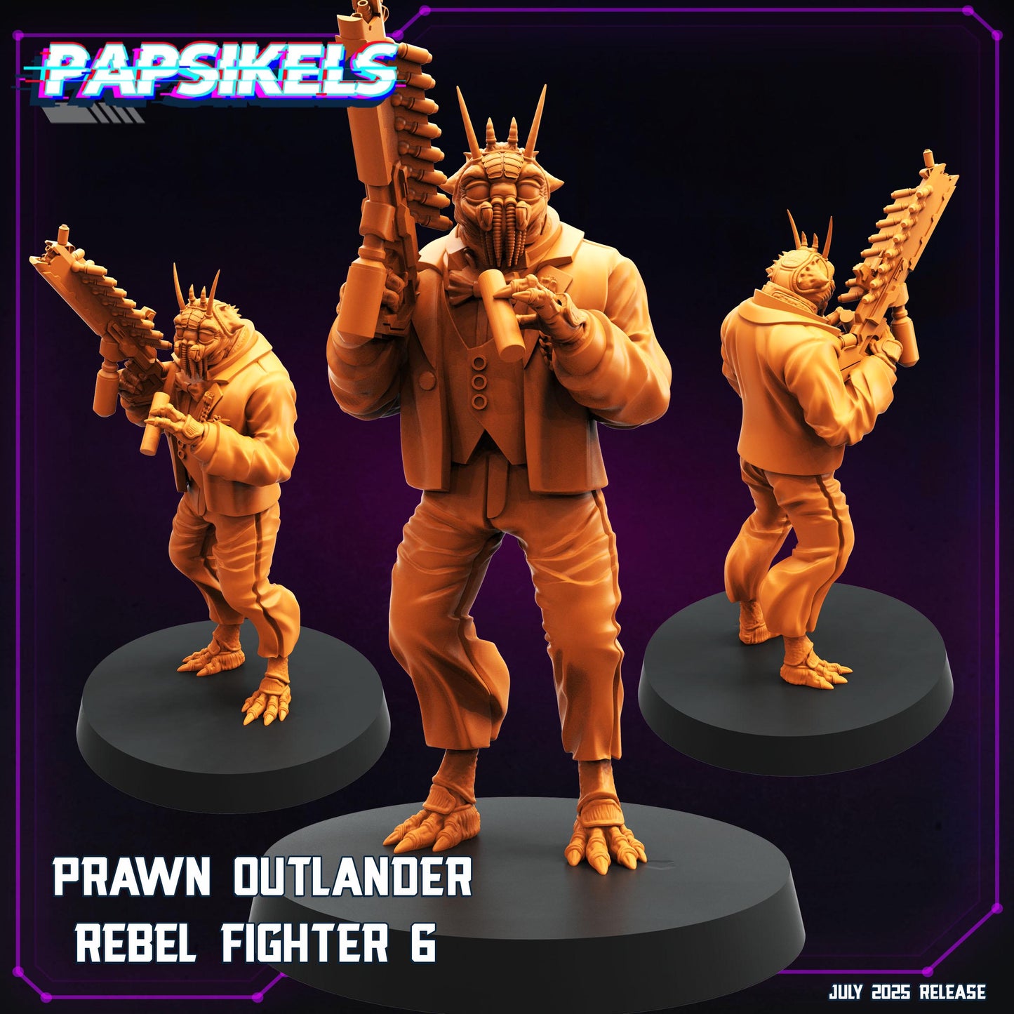 Prawn Outlander - Resin Miniature - Tabletop miniature - Fantasy Miniature - 32mm - D&D - Sci-fi Miniature - Papsikel