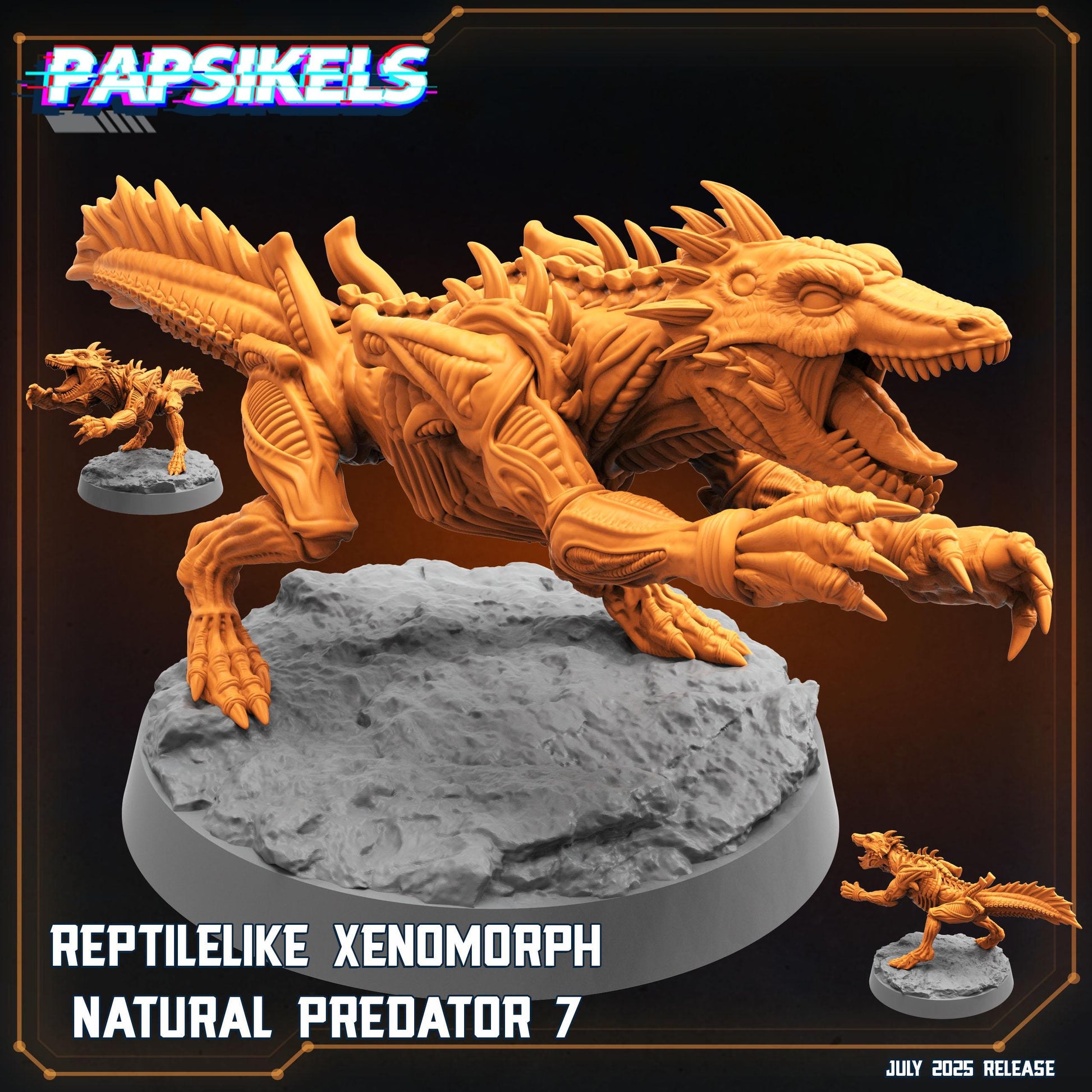 Xenomorph Predators - Resin Miniature - Tabletop miniature - Fantasy Miniature - 32mm - D&D - Sci-fi Miniature - Papsikel