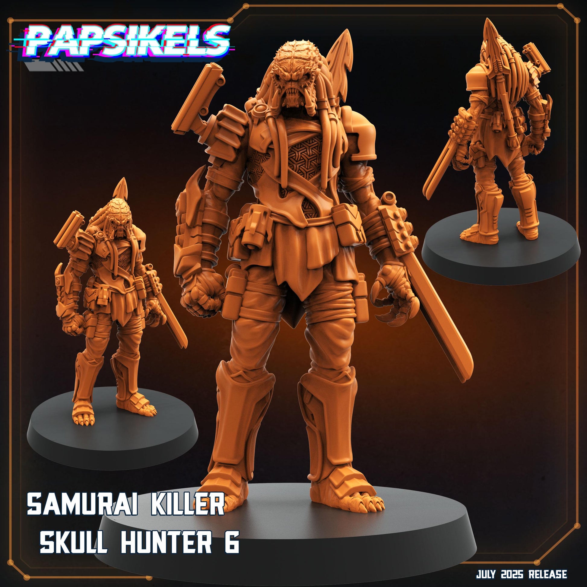 Samurai Killers - Resin Miniature - Tabletop miniature - Fantasy Miniature - 32mm - D&D - Sci-fi Miniature - Papsikel