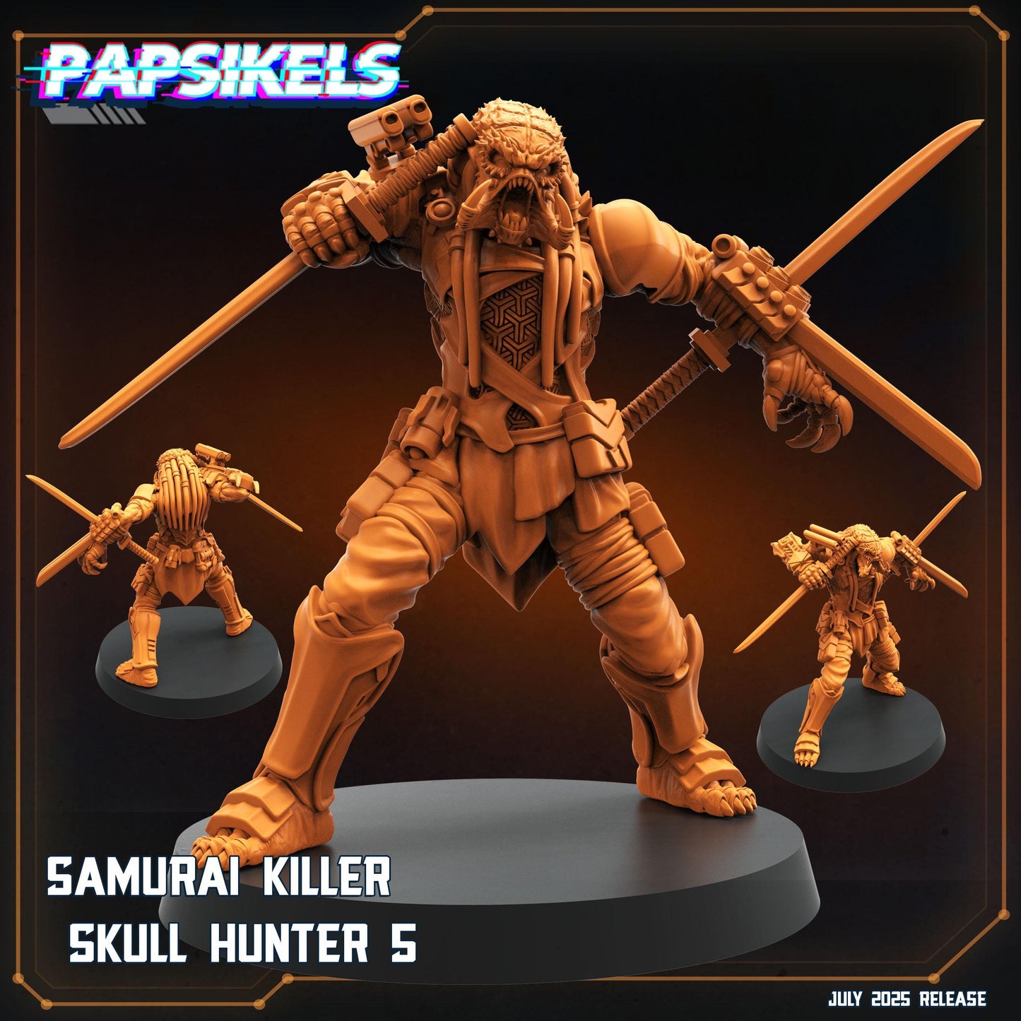 Samurai Killers - Resin Miniature - Tabletop miniature - Fantasy Miniature - 32mm - D&D - Sci-fi Miniature - Papsikel