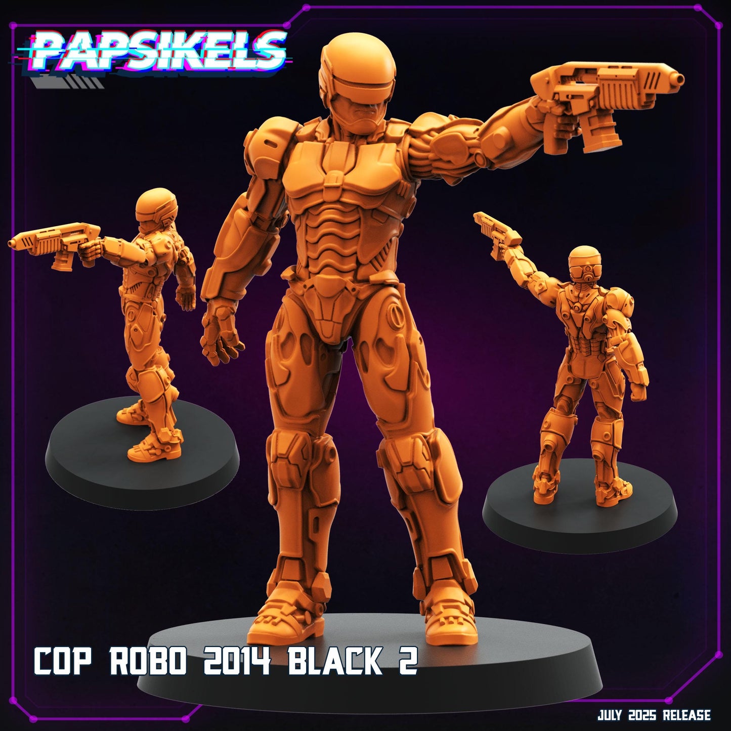 Cop Robo - Resin Miniature - Tabletop miniature - Fantasy Miniature - 32mm - D&D - Sci-fi Miniature - Papsikel