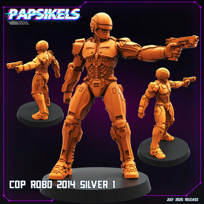 Cop Robo - Resin Miniature - Tabletop miniature - Fantasy Miniature - 32mm - D&D - Sci-fi Miniature - Papsikel