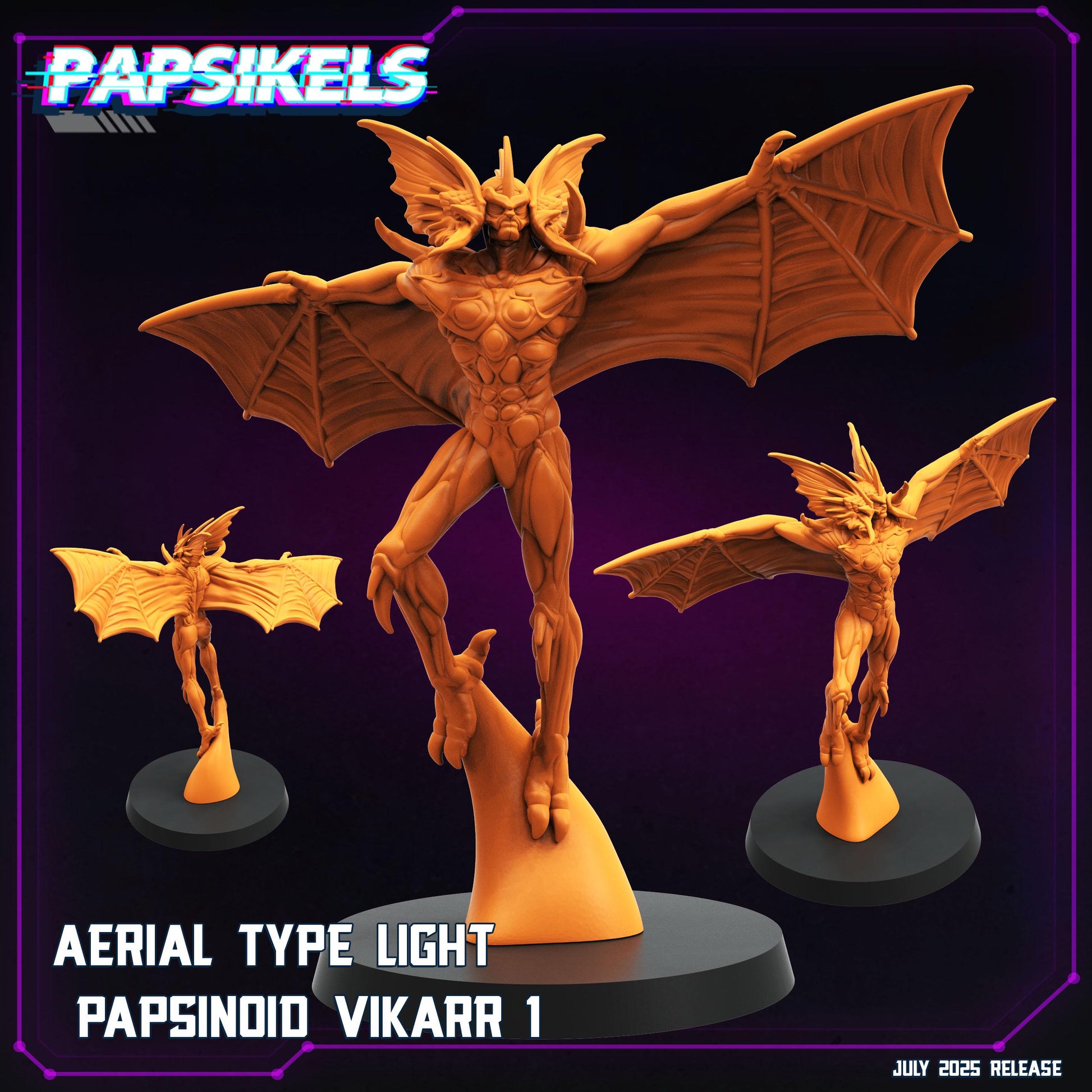 Papsinoid Vikkar - Resin Miniature - Tabletop miniature - Fantasy Miniature - 32mm - D&D - Sci-fi Miniature - Papsikel