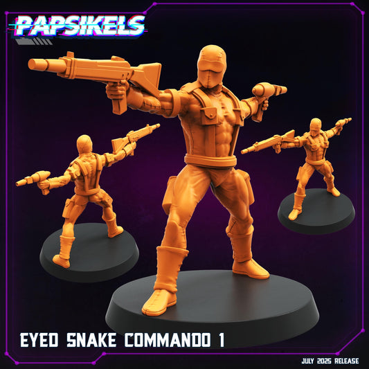 Eye snake commando - Resin Miniature - Tabletop miniature - Fantasy Miniature - 32mm - D&D - Sci-fi Miniature - Papsikel