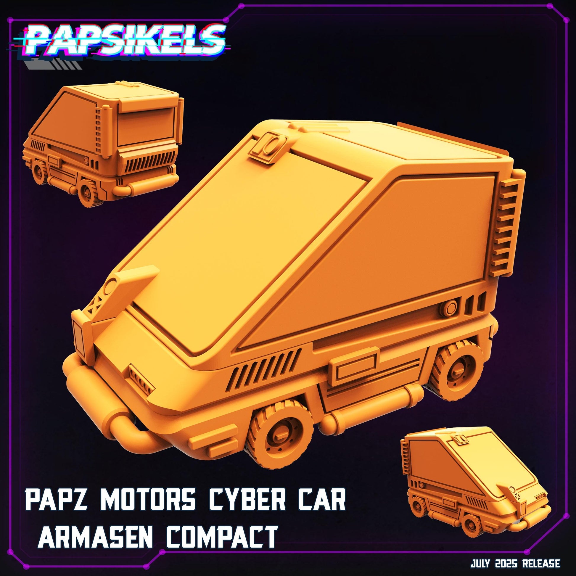 Papz Motors cyber car - Resin Miniature - Tabletop miniature - Fantasy Miniature - 32mm - D&D - Sci-fi Miniature - Papsikel