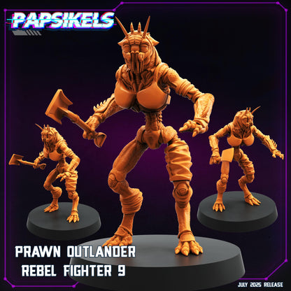 Prawn Outlander - Resin Miniature - Tabletop miniature - Fantasy Miniature - 32mm - D&D - Sci-fi Miniature - Papsikel