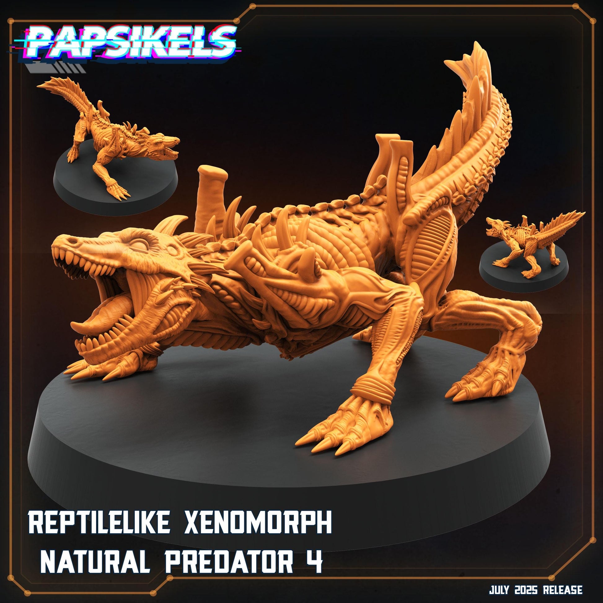 Xenomorph Predators - Resin Miniature - Tabletop miniature - Fantasy Miniature - 32mm - D&D - Sci-fi Miniature - Papsikel